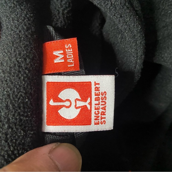 ENGELBERT STRAUSS Black Fleece Zip-Up Jacket - Picture 5 of 7